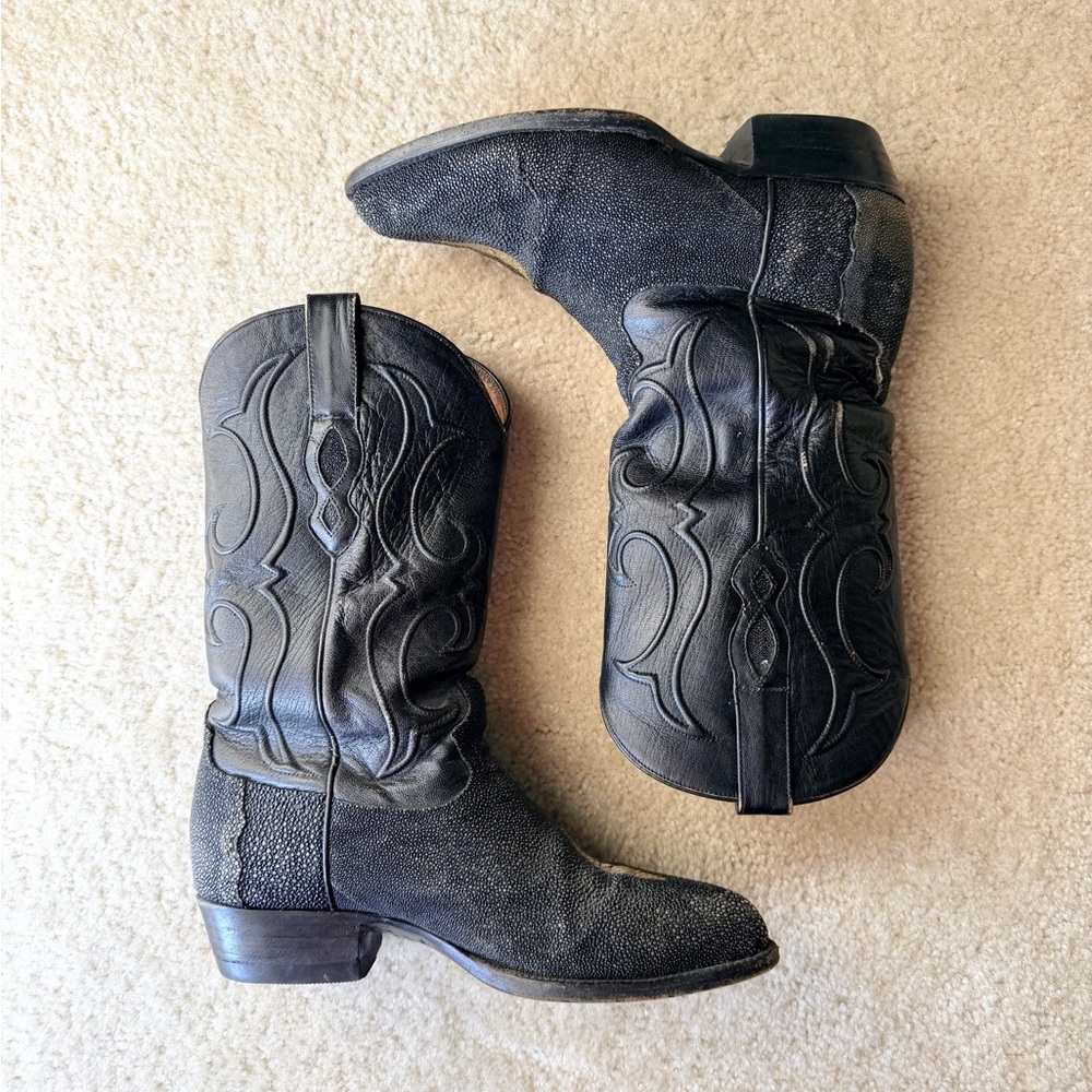 Vintage Los Altos Exotic Sea Stingray Cowboy Boots